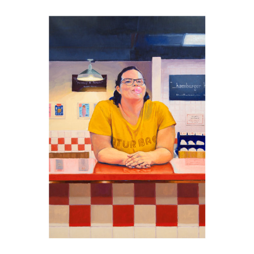 “Blanca at Five Guys (Madrid)” - 201970x100cm oil on canvasOriginal available[Art prints available]