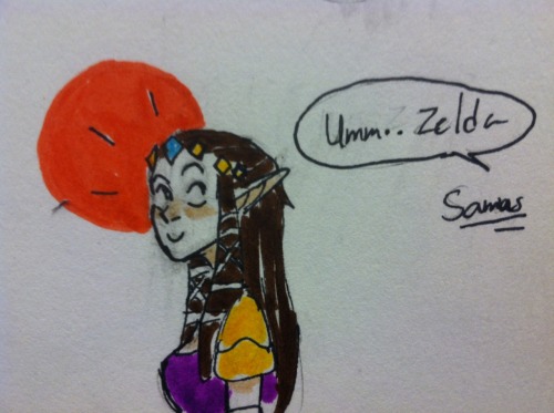 sketchhungry:Samus becomes oblivious to the world when she’s with zeldaFor anonymous