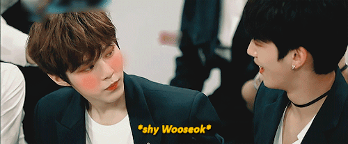 Wooseok: *shows His Shoulder During Flash Stages*X1 (and One Its): *triggered* KIM WOOSEOK WHAT IS THIS?!?!