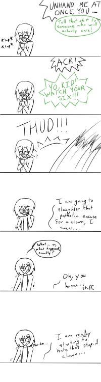 I was bored yesterday, so have a really shitty comic based on @lizadale and their Dimigi AU pos