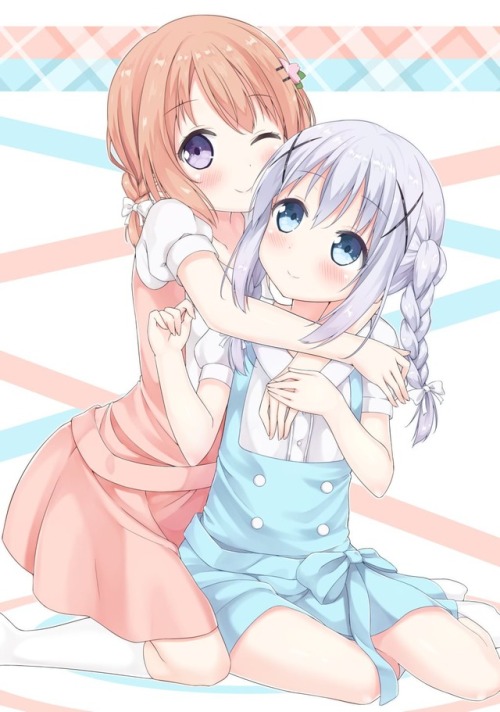 ✧･ﾟ: *✧ Pink and Blue ✧ *:･ﾟ✧♡ Characters ♡ : CoCoa Hoto ♥ Chino Kafuu♢ Anime ♢ : Gochuumon w