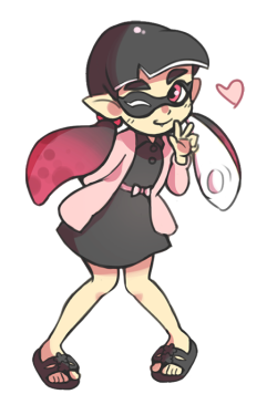 duck-princess:  been playing lots of splatoon lately! here’s a doodle of my inklingsona (aptly wearing an outfit i wore yesterday)!i’m starting a new “doodle of the day” thing on my twitter where i’ll be taking requests daily! feel free to