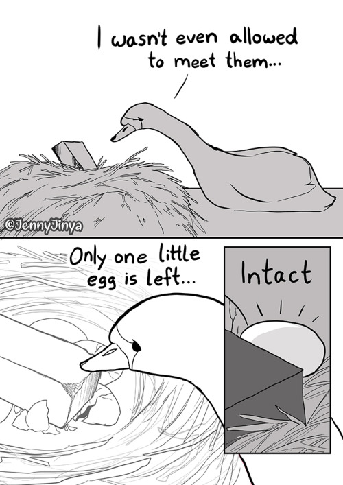 drsloppysawbonesmd:  eggastential-biscuits:jenny-jinya:TW: Animal death, cruelty Sometimes I have to draw comics to cope with things. I read about this a while ago and it still breaks my heart. They smashed her eggs with a brick and she died of grief.