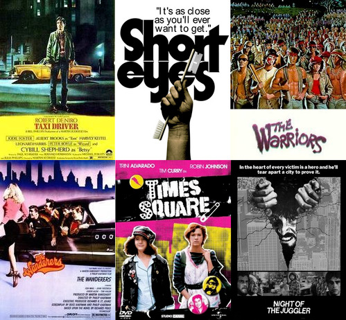 vintagesalt:  My new favourite thing: Gritty NYC Movies (mid 70s - mid 80s) Taxi Driver (1976) Short Eyes (1977) The Warriors (1979) The Wanderers (1979) Times Square (1980) Night of the Juggler (1980) Permanent Vacation (1980) Ms. 45 (1981) Escape from