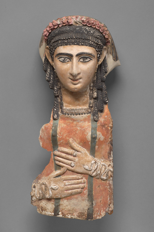 arjuna-vallabha:Funerary mask in cartonage, Greek-Roman period