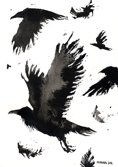 ianbrooks:Inky Beasties by Taina Koskinen / MyrntaiWhile at night you oftentimes can’t see the thing