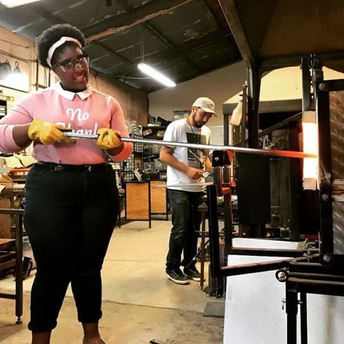 plussizeneverlookedsogood:Glass Blowing!! :D