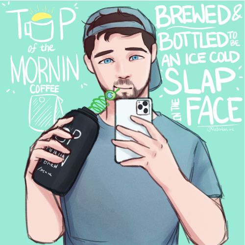 rediculous-art: Is Chase sponsored by totm coffee in this post? MaybeWanted to make something for th