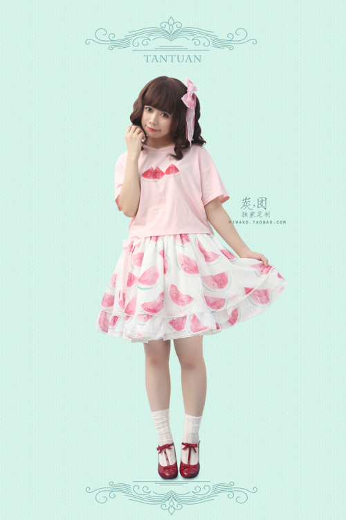 truth2teatold: Miwako Eat Watermelon with Me! series preorder - jumperskirt, skirt, cutsew, hair cl