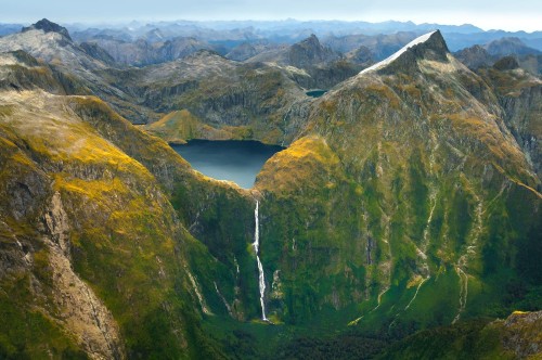 Lake Quill and Sutherland Falls, near Milford Sound.Lina Shatalova