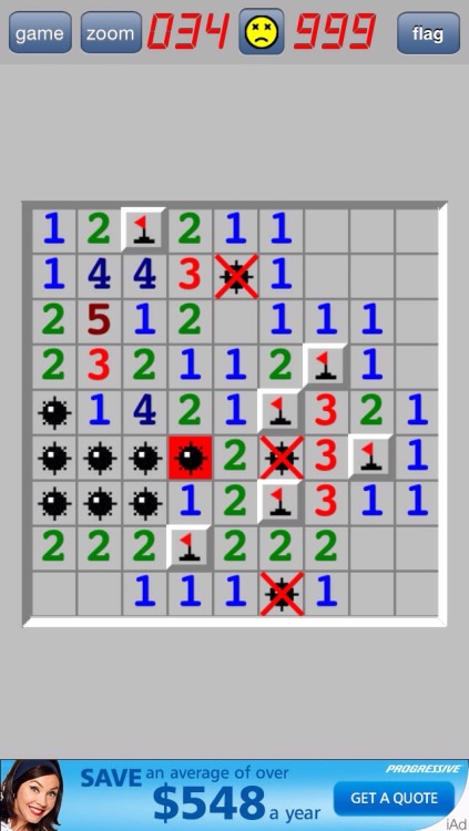 Welcome to the minesweeper app, where the numbers don’t matter and the bombs can be anywhere