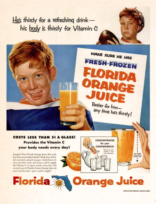 Florida Orange Juice, 1955