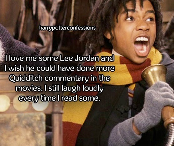 harry potter confessions. — I love me some Lee Jordan and I wish he could  have...