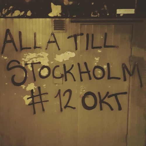 Memorial graffiti around Sweden for Björn Söderberg, an antifascist activist who was shot dead by na