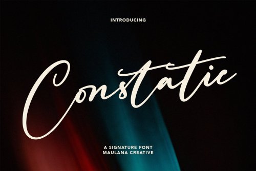 fontriver:Constatic font designed by Maulana Creative
