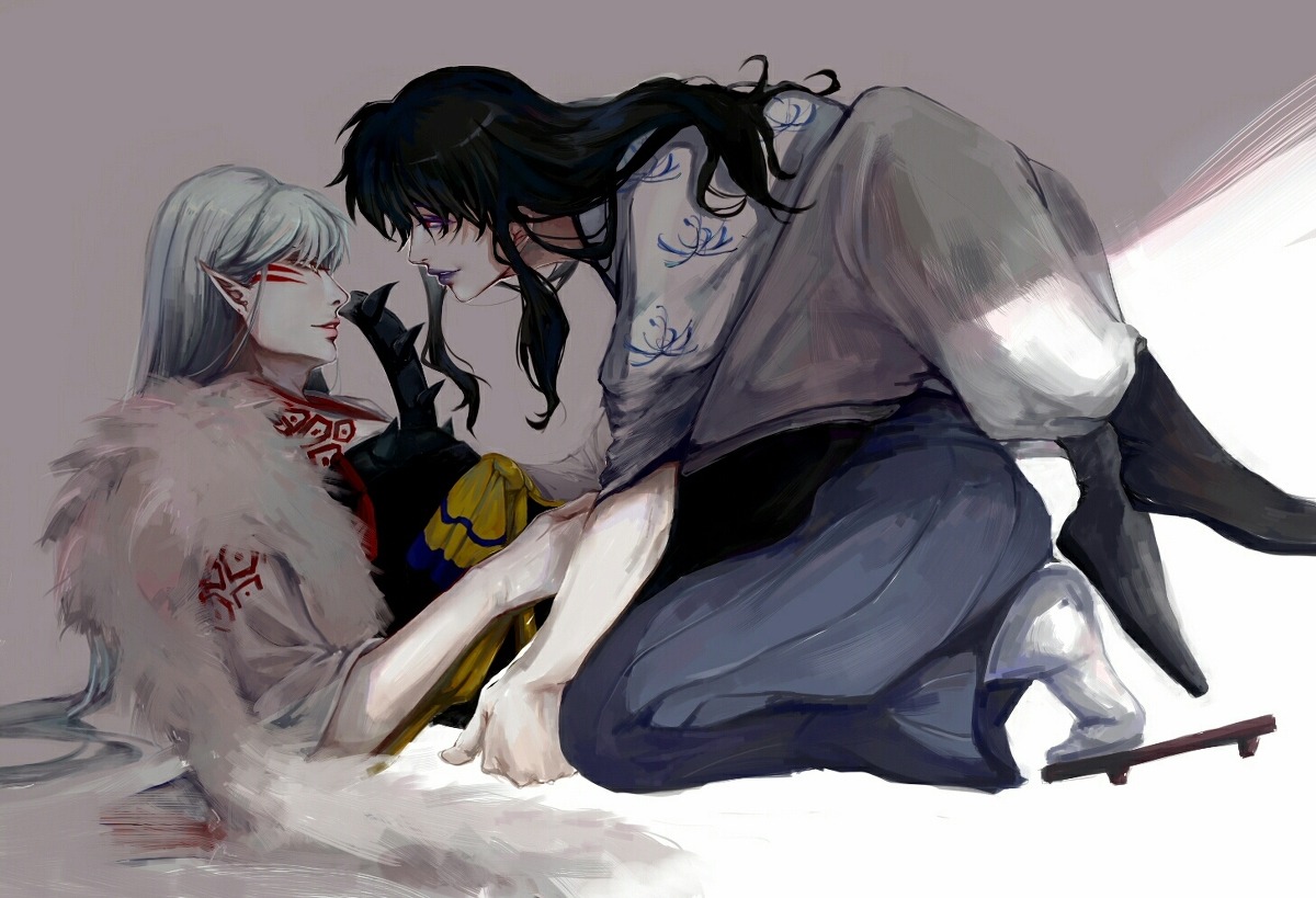 Sesshōmaru on Tumblr: Sesshomaru and Naraku by coco