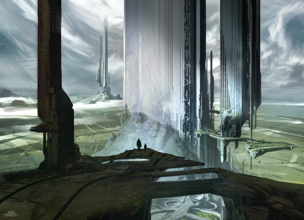cinemagorgeous:  Concept art for the HALO universe by artist Nicolas Bouvier. You