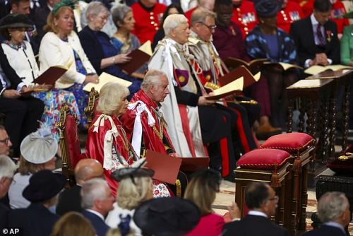 King Charles III And Queen Camilla Attend The Service For The Order Of The British Empire, Which Recognises