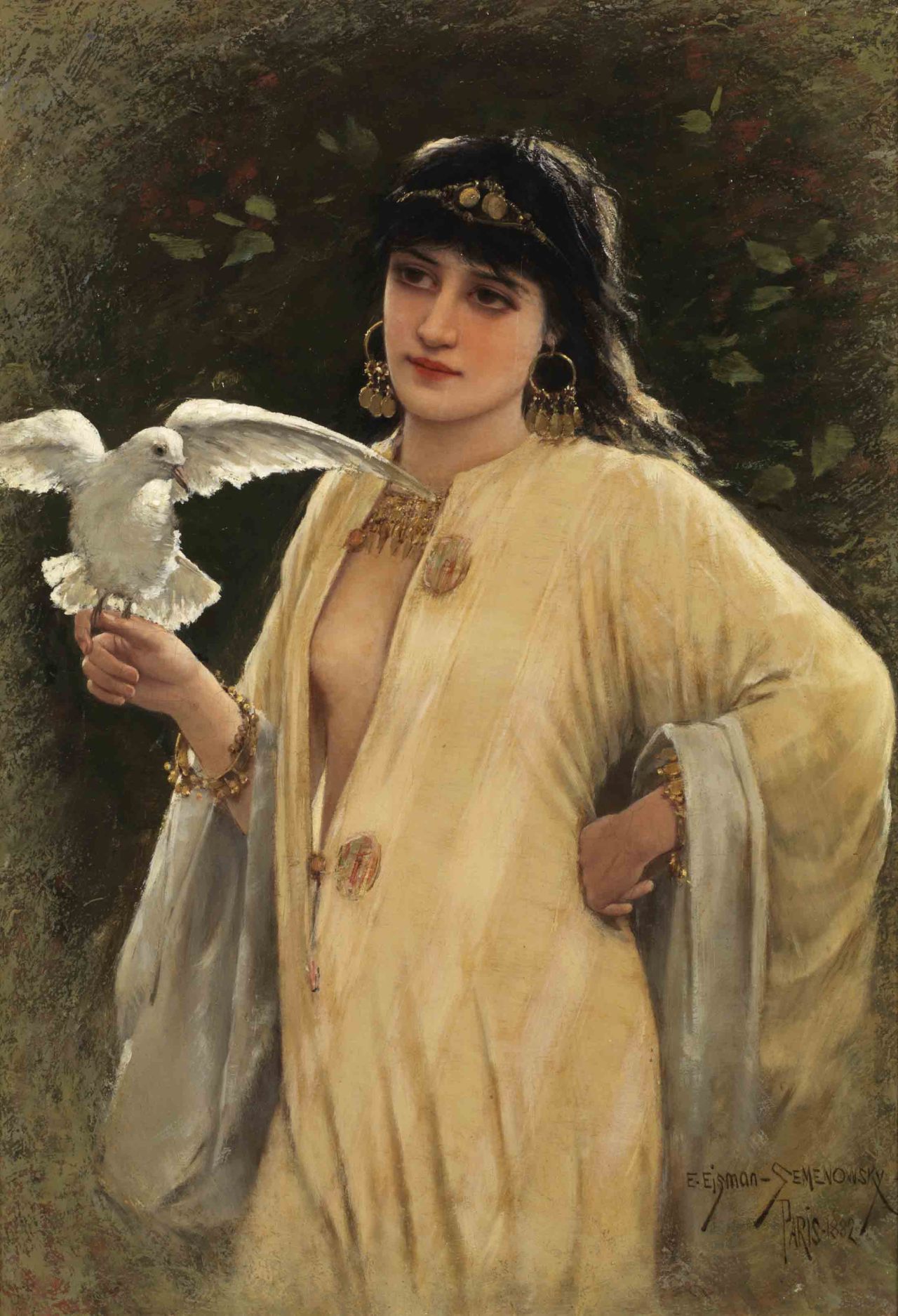 23silence:  Emile Eisman-Semenowsky (1857 -1911) - Jeune fille à la colombe 