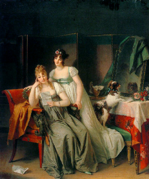 Two Ladies in an Interior Reading a Letter by Marguerite Gérard, c. 1804