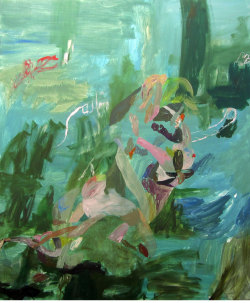 contradictingconscience:  Splendor in the Grass  2012 oil, acrylic, graphite, and collage on canvas 