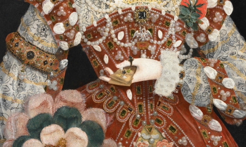 v-ersacrum:Details of portraits of Elizabeth I by Nicholas Hilliard (c.1573-1575) 