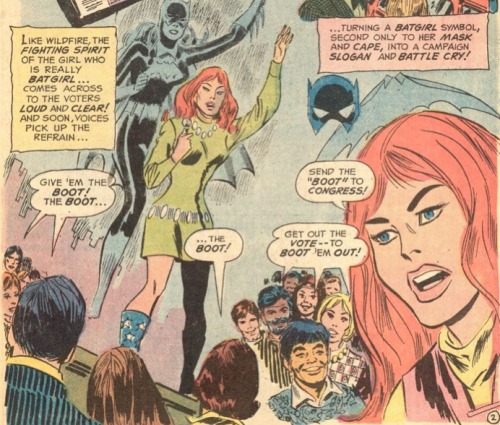 themyskira:The Babs-runs-for-Congress arc in 1972′s Detective Comics #422-424 is absolute