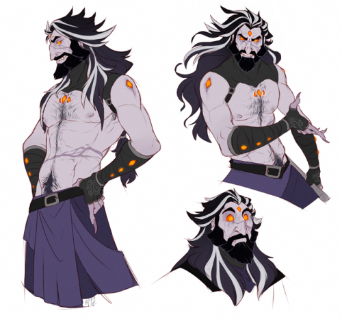 hornedfreak: I’m sorry I’m still working lol. But here’s some more doodly stuff of the ol’ fella. He’s married now. 