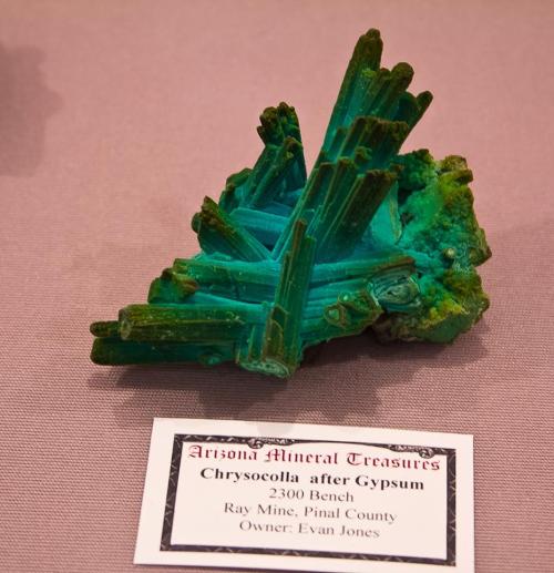 Chrysocolla pseudomorphPseudomorphs are crystals of a mineral that have replaced another, often as t