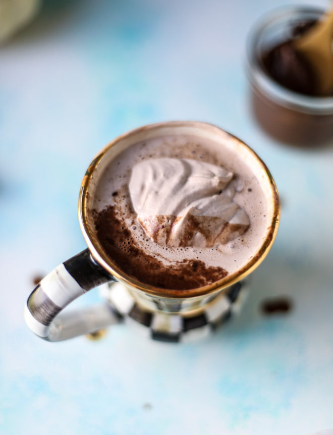 sweetoothgirl:  pumpkin nutella hot chocolate  