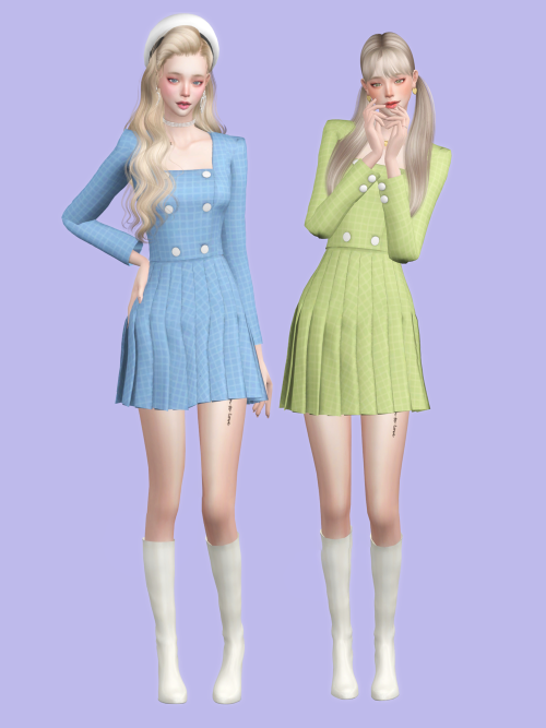 [soboro]Alessandra Rich 2021ss Square Neck Skirt Two Piece New mesh 29 Swatch each Clothing body All