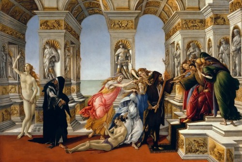 The Calumny of Apelles by Sandro Botticellitempera on panelUffizi Gallery