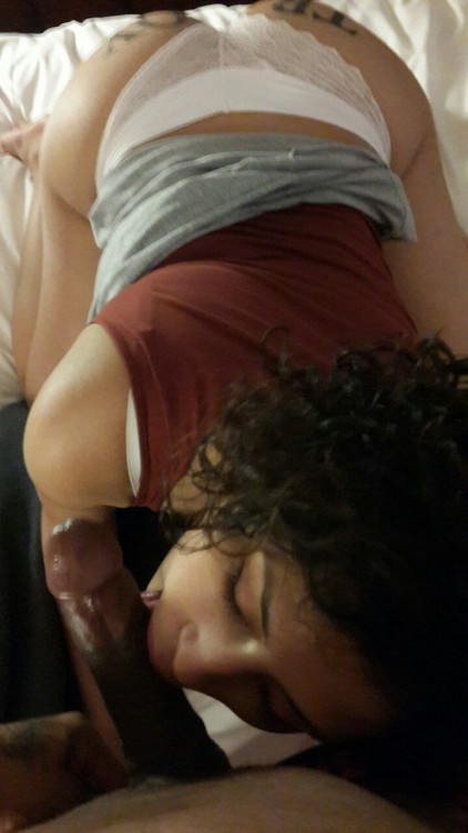 troytacus:  Our weekends are always a blast. Yes that’s my name tatted on her ass and yes it’s real. My fiance sure can suck a dick lol