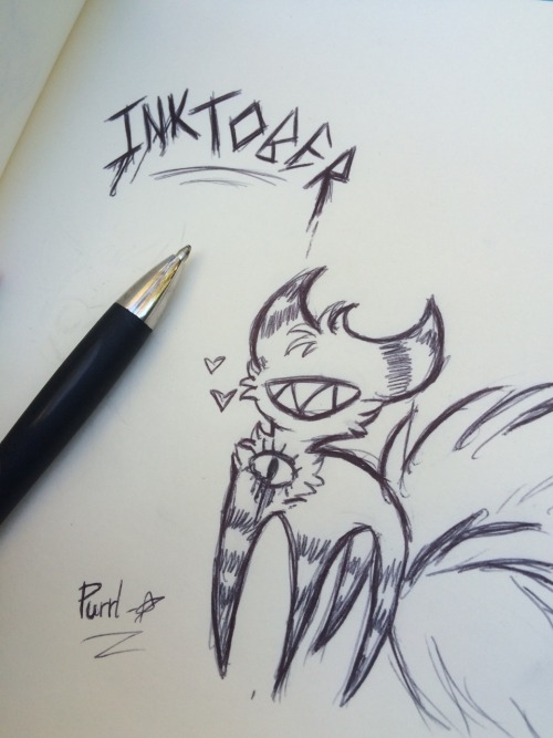 Inktober Here I Come! Starting Off Strong Despite Currently Being On Vacation, Heres A Doodle Of My OC