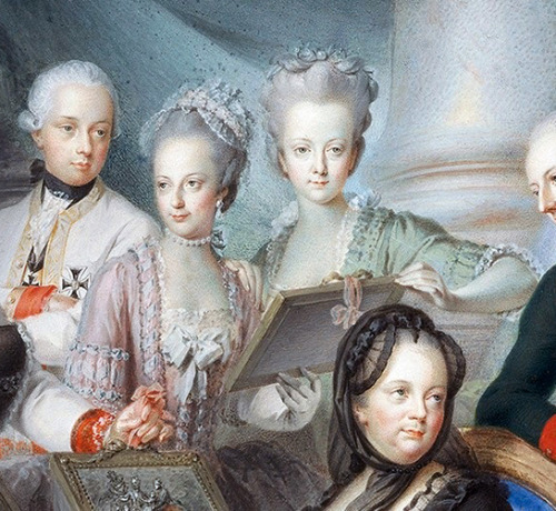 Detail from Maria Theresa with her Children by Heinrich Füger, 1776.