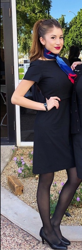 winged-perfection:  Blayne - another beautiful sexy hosty from American Airlines 