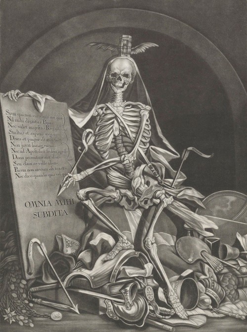 The Rule of Death: OMNIA MIHI SUBDITA - ‘Everything succumbs to Me’ (c.1760 / Engra