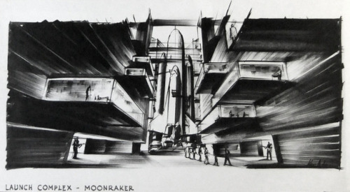 Posters, production art and storyboards for the 1979 James Bond film, Moonraker. The sets were desig