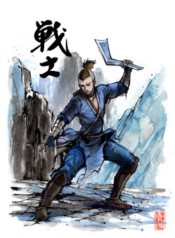 remycks:  Sokka from Avatar series. The 5th one in my fanart series for Avatar ^^Calligraphy: WarriorOur Patreon is still on: https://www.patreon.com/mycks(Not much expectation there, but we’ll try to refine the rewards a bit more in the coming months..