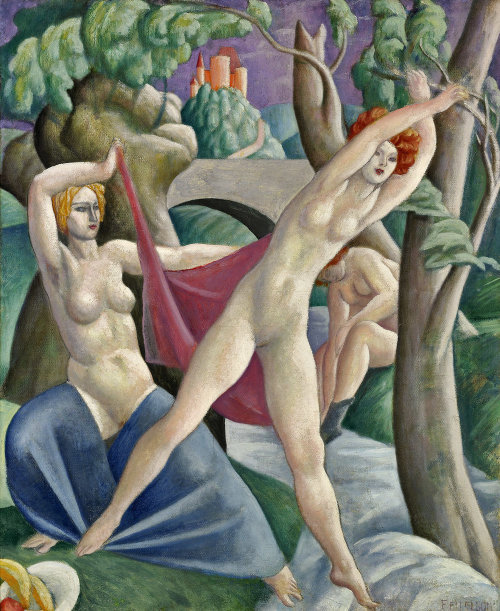 aiastelamonian:Figures in the Woods by Lorser Feitelson, 1923