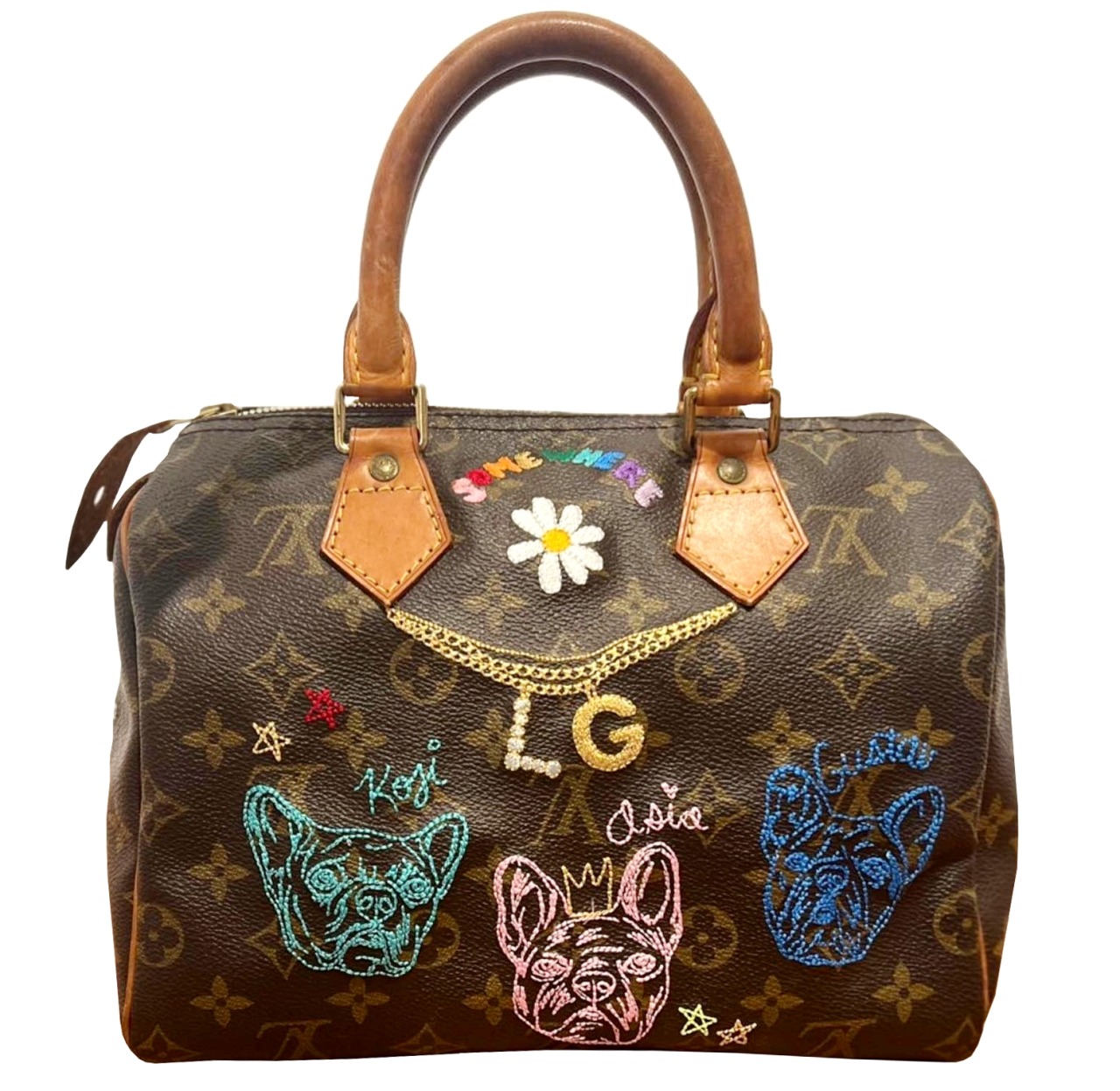 custom painted LV Speedy  Bags, Painted bags, Louis vuitton