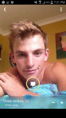 mitchyep:  Grindr find of the day: the typical racist white boy