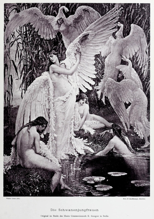 Walter Crane (1845-1915), &lsquo;Die Schwanenjungfrauen&rsquo; (The Swan Maidens), &ldquo;Die Kunst 