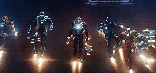 Iron Man controls multiple suits at once.