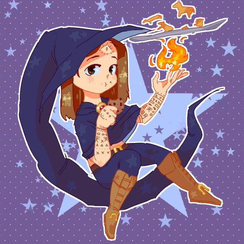 talentlessartblog: Friend’s witchsona; she did my hw for me &lt;3 a shining star