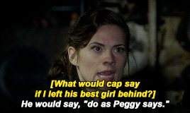kara-zorel:Get to know me meme: [3/15] Female Characters ➸ Peggy Carter“Compromise