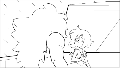 ghostdigits: Post 2 of 3, it sucks that Tumblr has a ten image cap. Here are some boards from act three of “Alone at Sea”. This was my first time drawing Jasper! Lapis and Jasper are two characters I have great difficulty with - Amber was a big