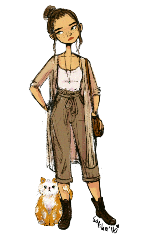 bloomsbury:rey and bb-cat, modern au? i guess