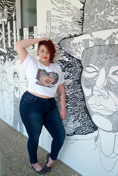colormequietnow:I am so impossibly in love with this REBDOLLS crop top and Jack Bromwell’s wal