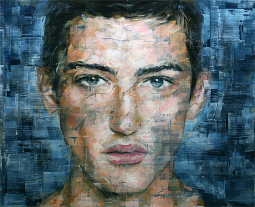 asylum-art:  Striking Oil Portraits by Harding Meyer Artist on Tumblr Harding Meyer is a Brazilian-born, Germany-based artist that creates impressive large-scale oil portraits. “Vibrant colors and geometric brush stroke techniques brings life to each